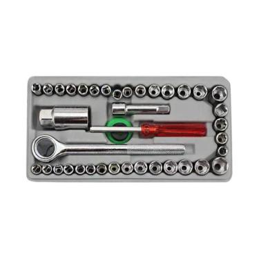Imagem de Conjunto De Ferramentas Para Reparação De Carros Com 40 Peças, Chave D