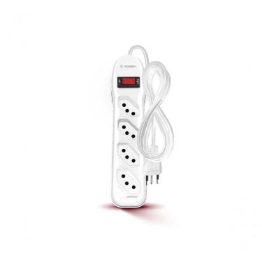 Imagem de Filtro De Linha Circuit Breaker 4 Tomadas Pp 3x0,75 1m 249 Branco