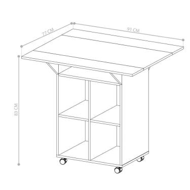 Imagem de Barzinho Mesa Com Bancos Retrátil Preto