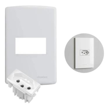 Imagem de Placa C/tomada 20a Conjunto 4x2 Branco 2p+T Alumbra Siena