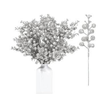 Imagem de Buquê De Frutas Artificiais Com Glitter Para Decoração De Árvore De Na