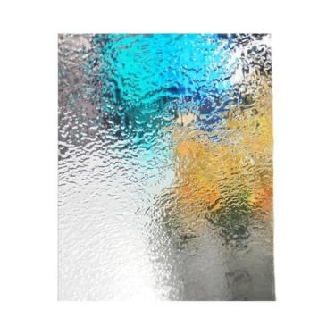 Imagem de Filme De Vidro Fosco Decorativo 3D Vinílico Não Adesivo Para Banheiro 