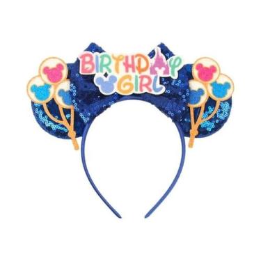 Imagem de Tiara De Aniversário Minnie Mouse Para Meninas, Acessórios De Cabelo C