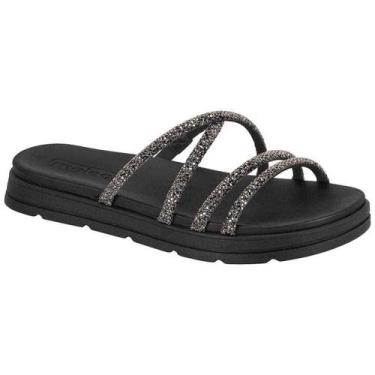 Imagem de Chinelo Slide Moleca Papete Feminina 5490.112, Black diamond, Preto, 3