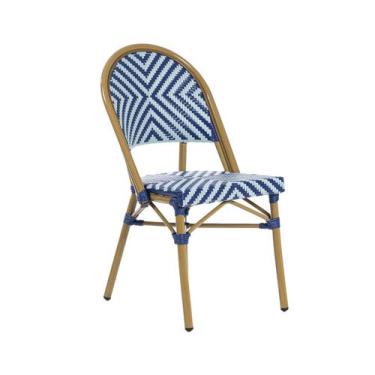 Imagem de Cadeira Bistrô Sena Azul Naval - Westwing Collection, Azul, Alumínio