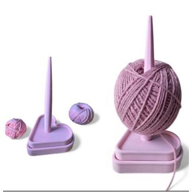 Imagem de Organizador De Novelos Giratorio Para Croche Trico Linha Fio PLA Base 