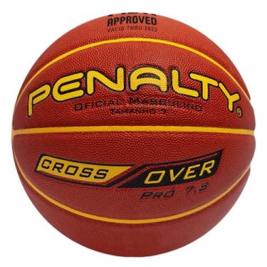 Imagem de Bola Basquete Basquetebol Oficial Penalty Crossover 7.8, Laranja, 7