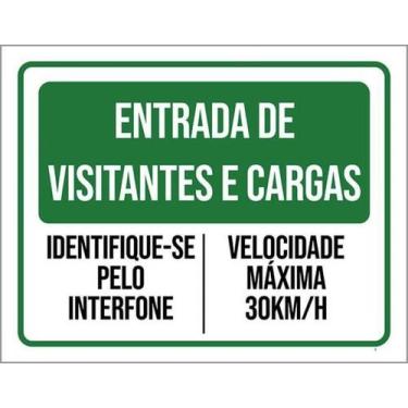 Imagem de Kit 3 Placas Entradas Visitantes Cargas Interfone - Sinalizo
