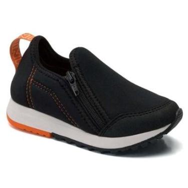 Imagem de Tênis Infantil Menino Klin Walk 216 Preto/Laranja-Masculino