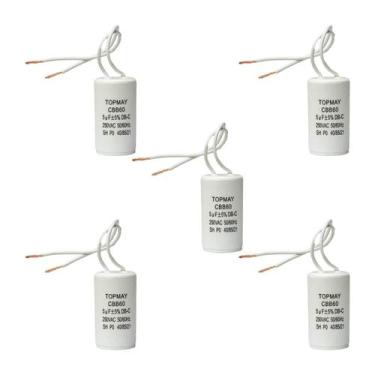Imagem de 5X Capacitor Partida 5Uf - 250V Para Motor Portão Ventilador - Chipsce