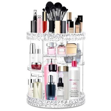 Imagem de Organizador De Cosmético Maquiagem Acrílico Giratório 360º G - Paramou