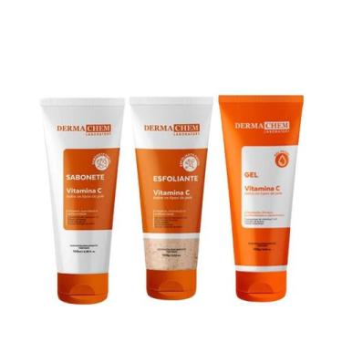 Imagem de Kit Dermachem Vitamina C Sab 100ml + Esfo 100ml + Gel 100ml
