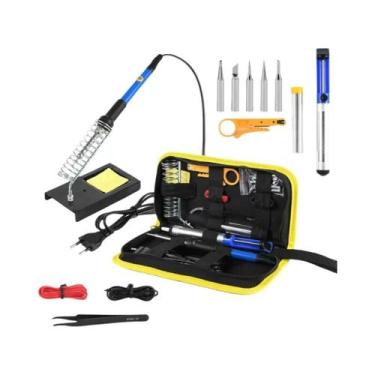 Imagem de Kit De Ferro De Solda Com Temperatura Ajustável 60W 15 Peças 220V 450 