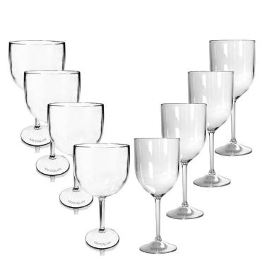 Imagem de Kit Churrasco 8 Taças Gin e Vinho Acrílico 550ml/400ml