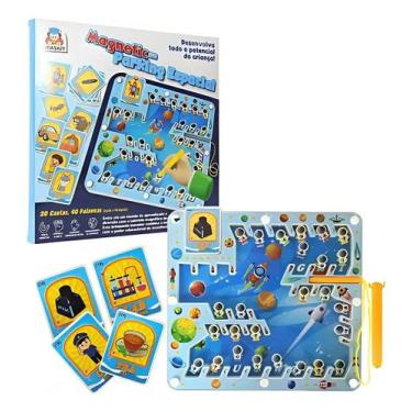 Imagem de Jogo Magnetic Parking Espacial Labirinto Alfabético Braskit