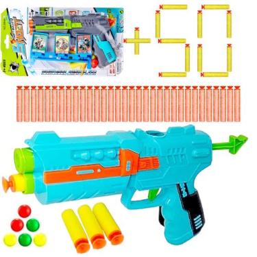 Imagem de Lançador de Bolinhas +53 Dardos que Grudam Nerf de Brinquedo - Goal Ki