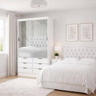 Imagem de Guarda Roupa 6 Gavetas 2 Portas Espelhado Sunset-grand Line