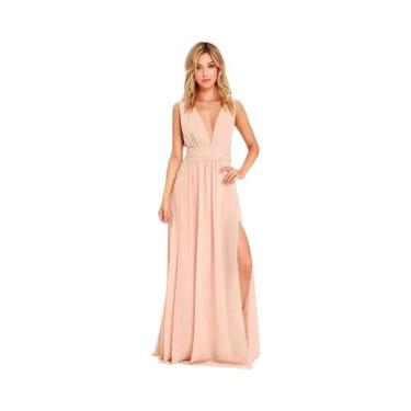 Imagem de Vestido Maxi Vermelho Sem Costas Para Mulheres, Vestido Longo De Malha