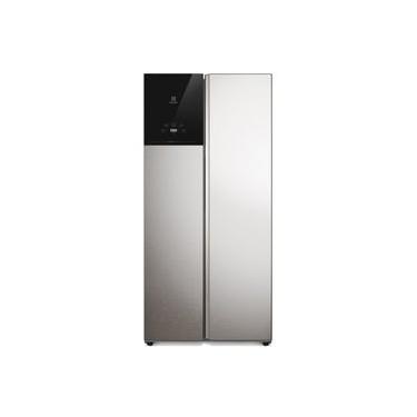 Imagem de Geladeira Electrolux Frost Free Inverter 431L AutoSense Bivolt Side by Side Cor Inox Look (ES40S) Bivolt