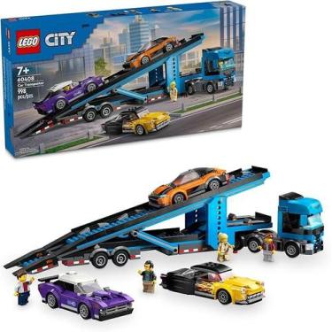 Imagem de Caminhão de transporte LEGO City com carros esportivos 60408