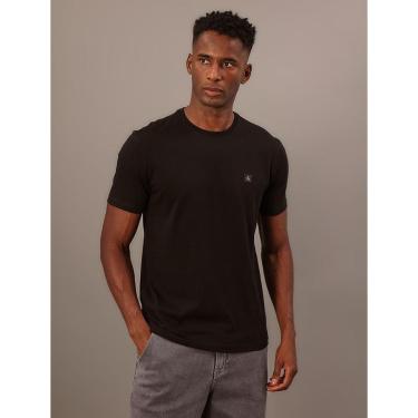 Imagem de Camiseta Manga Curta Calvin Klein Jeans Masculino Patch - Preto-Masculino