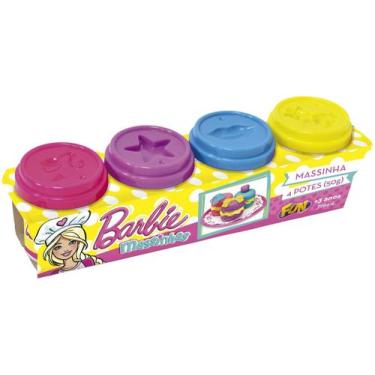 Imagem de Massinha Barbie 4 Potes 56G FUN - Play Doh