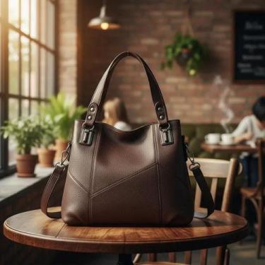 Imagem de Bolsa Feminina Tote Sacola Ombro Alça Transversal Casual Fashion - Mul