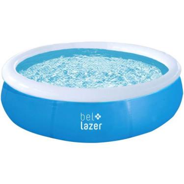 Imagem de Piscina Inflável de Plástico 1000 Litros Redonda Azul Bel Fix - Belfix