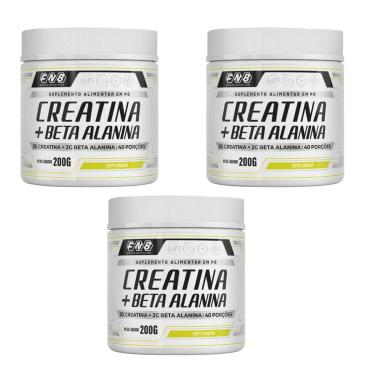 Imagem de Kit 3 Creatina + Beta Alanina Sem Sabor 3x200g FNB Sports Nutrition-Unissex