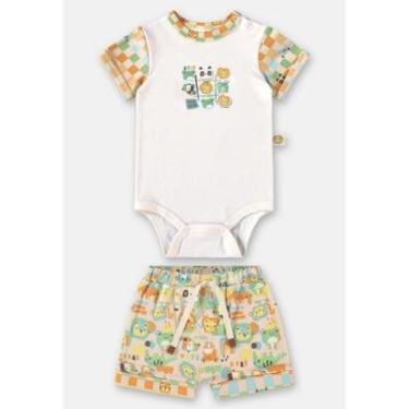 Imagem de Conjunto Comfy para Bebê Unissex com Body e Shorts Up Baby-Unissex