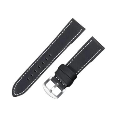 Imagem de Pulseira De Relógio De Couro Vintage Unissex Para Omega Seiko 18mm 20m