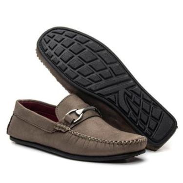 Imagem de Mocassim Masculino Estilo Sapatalha Em Camurça Casual Com Metal-Masculino