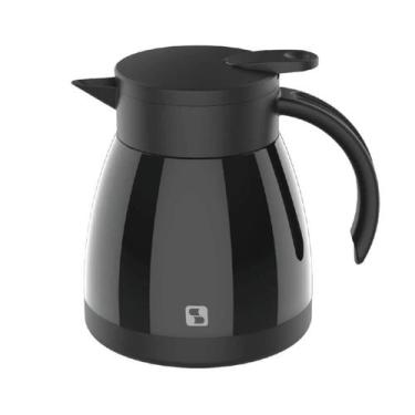 Imagem de Bule Térmico Elegance Preto 500ml Café Chá Água Garrafa Térmica Servir