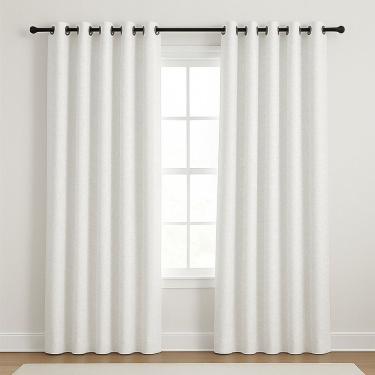 Imagem de Cortina Blackout para Quarto 300x220CM Tecido Linho 100% Bloqueio de Luz para Varão Uso...