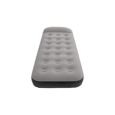 Imagem de Colchão Inflável Solteiro Star Que Suporta Até 100 kg com Travesseiro Acoplado e Toque Aveludado Azul Star