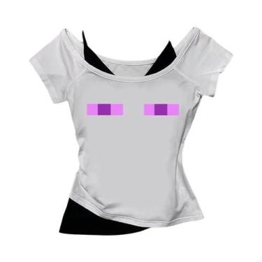 Imagem de Camiseta Feminina Sem Mangas De Renda Y2K Hip Hop Punk Rock Gótica Chi