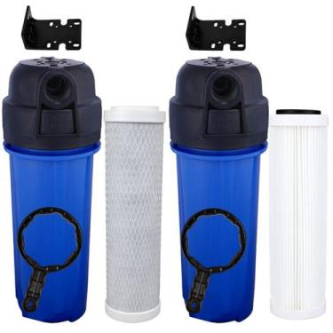 Imagem de Filtros Para Caixa Dágua Um Lavável Outro Carvão Ativado Micragem Do P