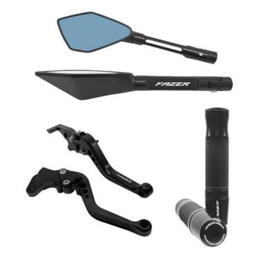 Imagem de Manete Manopla Retrovisor Fazer 150 250 Gravado A Laser - Special Leve