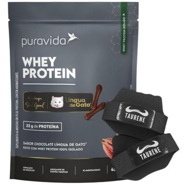 Imagem de Whey Protein Isolado Lingua de Gato 450g Luva - PuraVida-Unissex