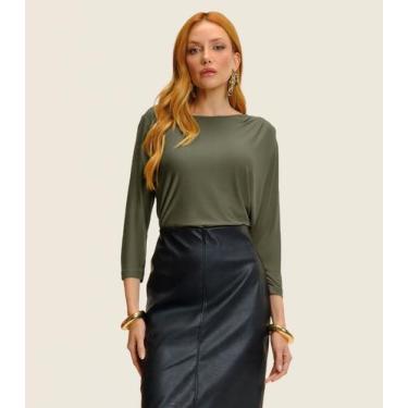 Imagem de Blusa Feminina Manga 3/4 Endless Verde, GG, Verde