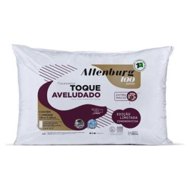 Imagem de Travesseiro toque aveludado 100 anos - 48 x 68 - branco - bom sono
