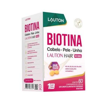 Imagem de Biotina Hair Cabelo, Pele e Unha 60 Comprimidos Lauton - Lauton Nutrit