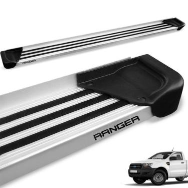 Imagem de Estribo Lateral Ranger Cab. Simples 2013 a 2023 Aluminio Natural A1 Gtnox
