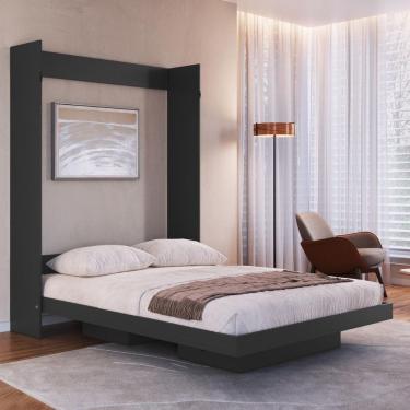 Imagem de Cama De Casal Articulada Para Colchão 188x138cm Multimóveis CR40139 Grafite