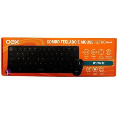 Imagem de Kit Teclado e Mouse Retro Preto OEX TM409