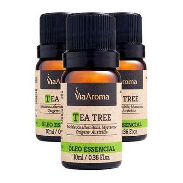 Imagem de Óleo Essencial Melaleuca Tea Tree 3 X 10ml - Via Aroma