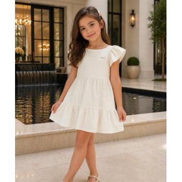 Imagem de Vestido Infantil Menina Em Algodão Elian Cor:Modelo 03Tamanho:01, Mode