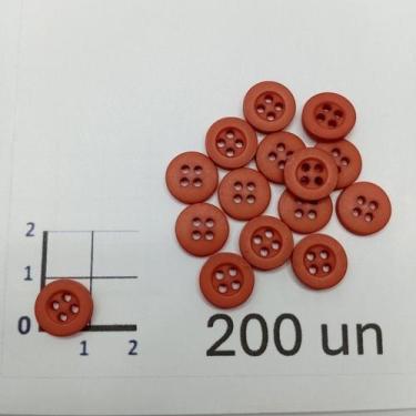 Imagem de Botões Telha 10mm 4 Furos Fosco 50Un 100Un 200Un confecção roupas arte