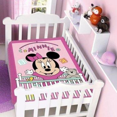 Imagem de Cobertor Infantil Disney Baby Raschel Minnie Rosa 0,90x1,10 - JOLITEX,
