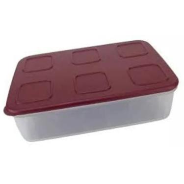 Imagem de Tupperfresh Retangular 1,6 litros tampa Marsala Tupperware